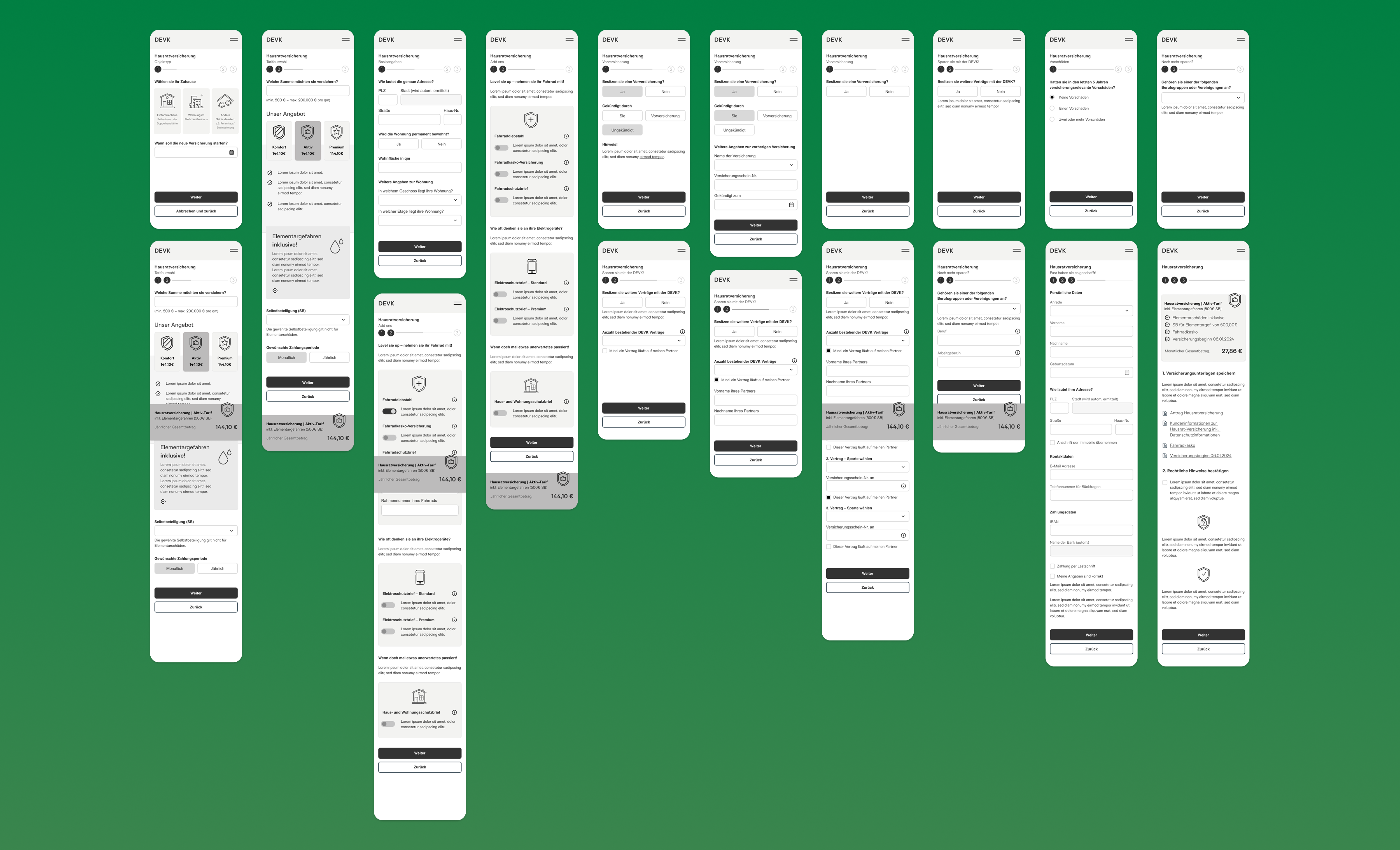 Mid-Fidelity Wireframes